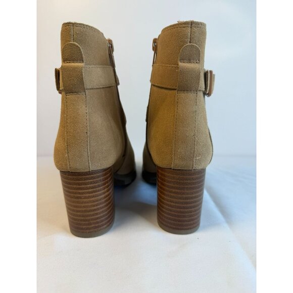 Blondo Tamzin Waterproof Booties Womens Size 5.5M Tan Suede Ankle Boots Casual - Picture 8 of 12